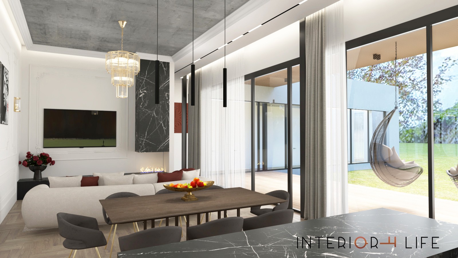 Prabangus modernios klasikos interjeras, Marbela 4