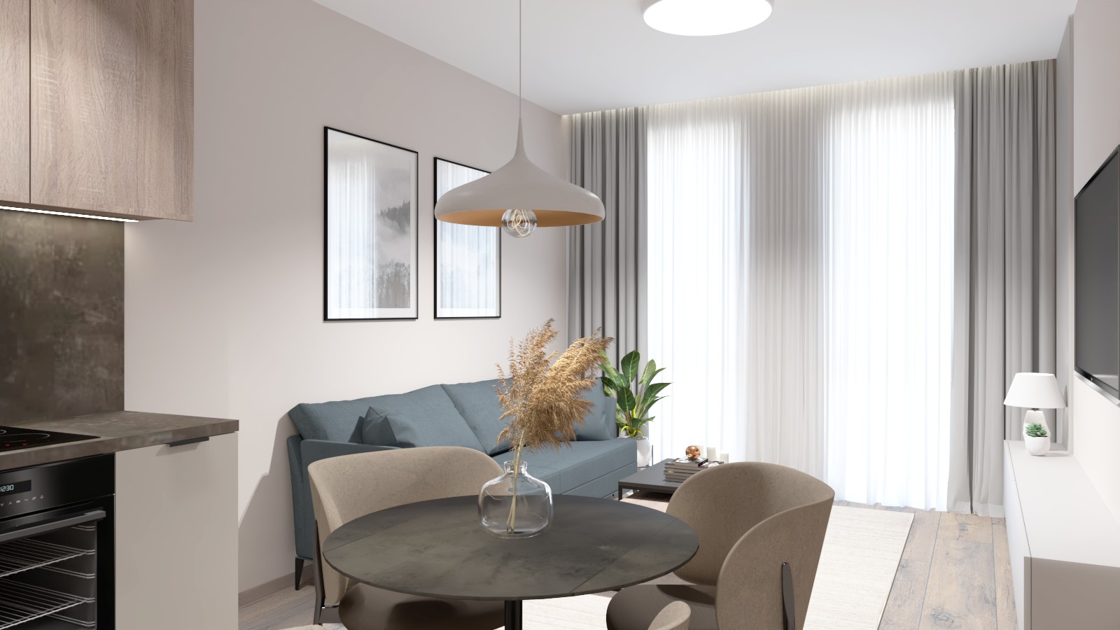 Skandinaviškas jaukus būstas dviems, Vilnius 2