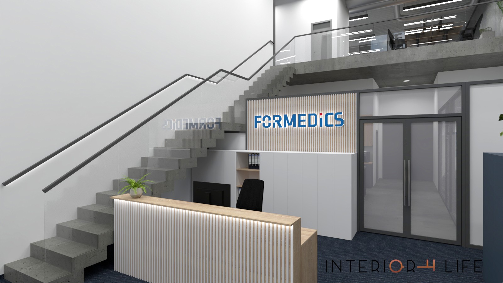 Minimalistinis biuras Loft stiliaus erdvėje, Vilnius 1