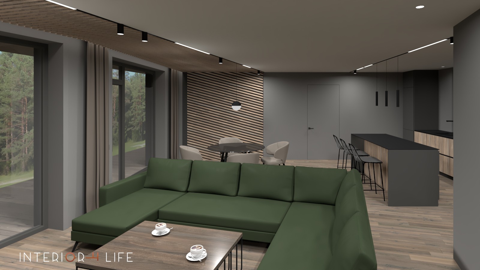 Tamsus skandinaviškos minimalistikos gyvenamasis namas, Nemenčinė 6