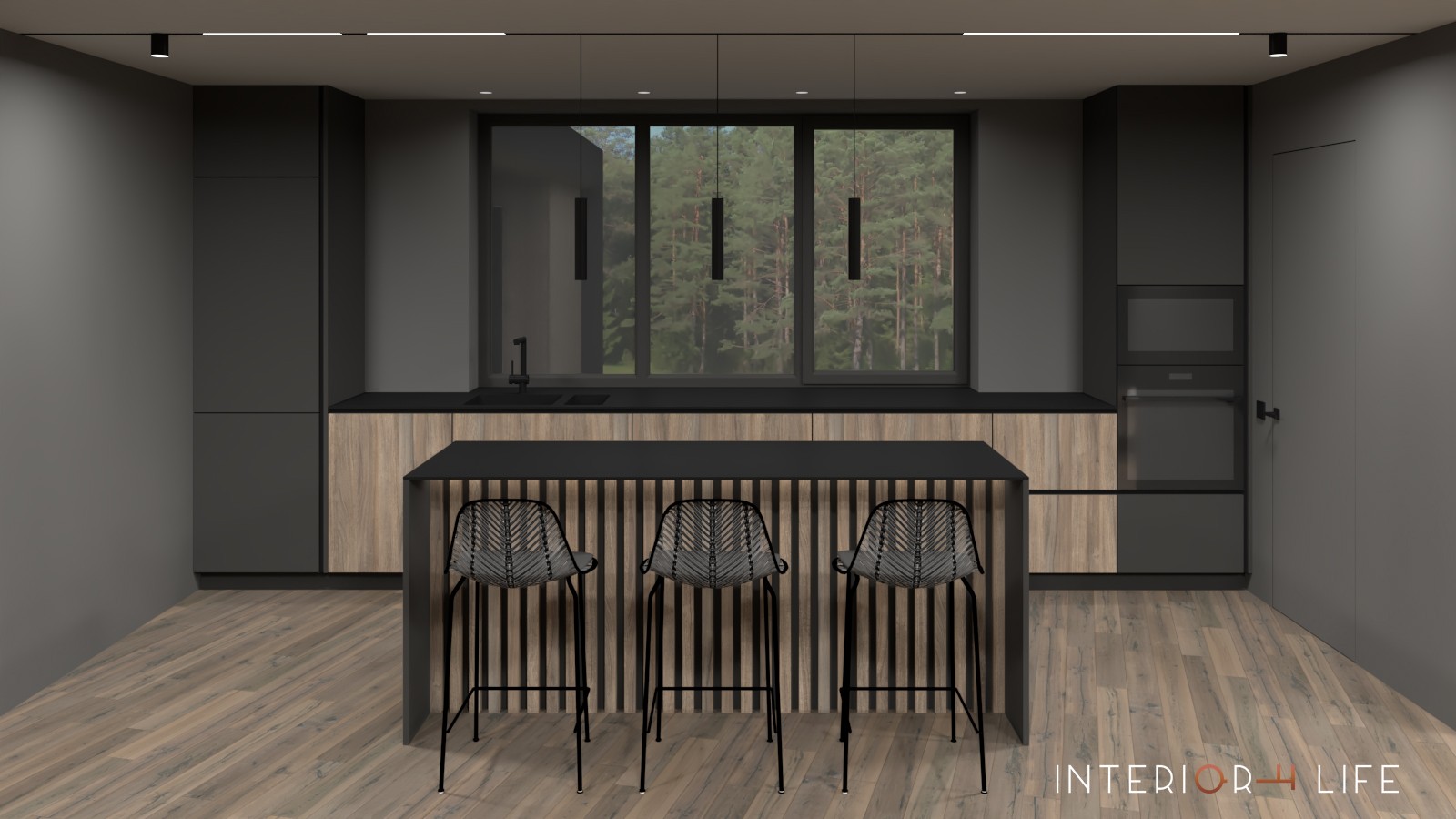 Tamsus skandinaviškos minimalistikos gyvenamasis namas, Nemenčinė 7